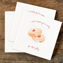 Watercolor Sufganiyot Jelly Doughnut Funny Hanukka