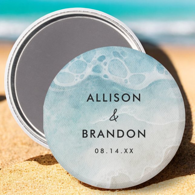 Watercolor Summer Beach Wedding Party Magnet (Creator Uploaded)