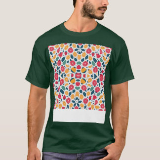 Watercolor summer Fruit Patterned summer fruit pat T-Shirt