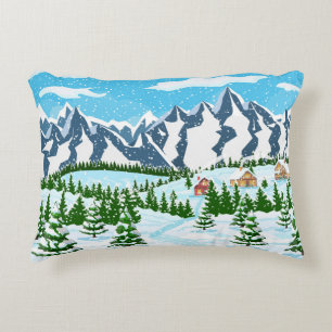 Watercolor summer meadow flowers seamless pattern, decorative cushion