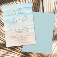 Watercolor Summer On The Beach Wedding