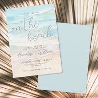 Watercolor Summer On The Beach Wedding