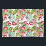 Watercolor Summer Strawberry Pattern Tea Towel<br><div class="desc">This colourful design features watercolor summer strawberries. Perfect as a gift or in your kitchen.
#strawberry #watercolor #kitchen #modern #fun #colourful #towels #teatowels #kitchentowels #home #gifts #trendy #stylish #style #elegant #chic</div>