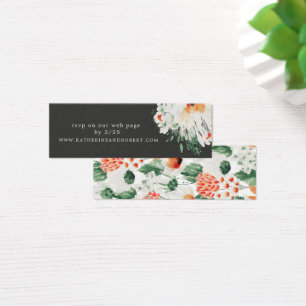 watercolor summer wildflower Wedding Website Card