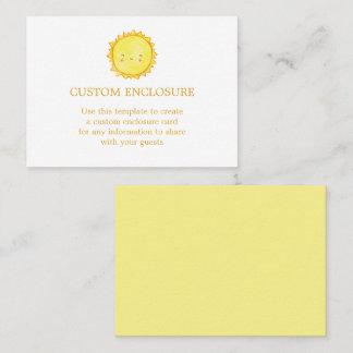 Watercolor Sun Invitation Enclosure Card