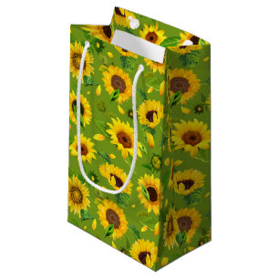 Watercolor Sunflower 4 Small Gift Bag