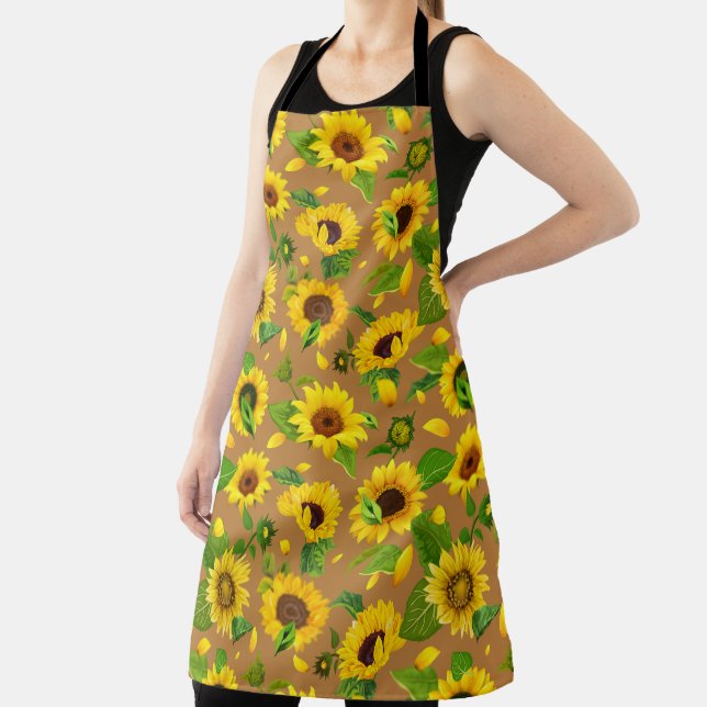 Watercolor Sunflower 5 Apron (Insitu)