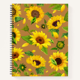 Watercolor Sunflower 5 Notebook