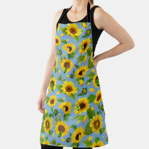 Watercolor Sunflower 6 Apron