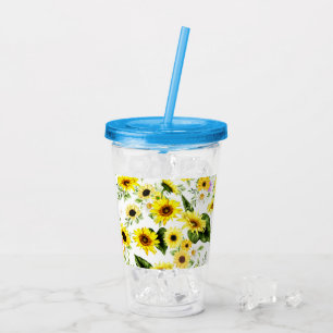 Watercolor Sunflower 7 Acrylic Tumbler