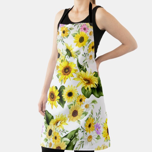 Watercolor Sunflower 7 Apron (Insitu)