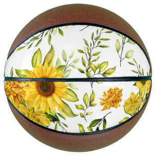 Watercolor Sunflower 8 Basketball