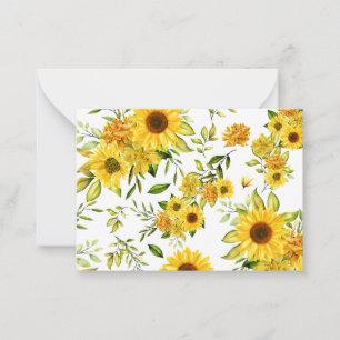 Watercolor Sunflower 8 Card