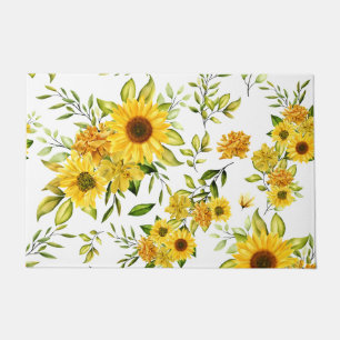Watercolor Sunflower 8 Doormat
