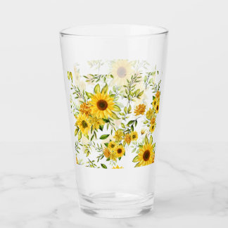 Watercolor Sunflower 8 Glass