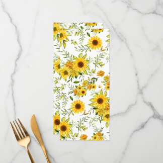 Watercolor Sunflower 8 Menu