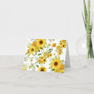 Watercolor Sunflower 8 Note Card