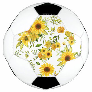 Watercolor Sunflower 8 Soccer Ball