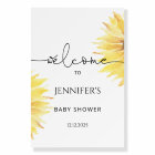 Watercolor Sunflower baby shower welcome sign