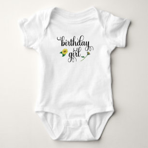 Watercolor Sunflower Birthday Girl Shirt