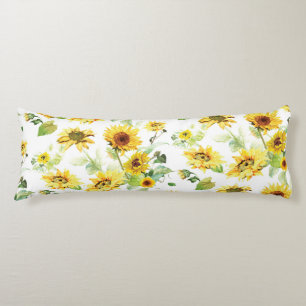 Watercolor Sunflower Body Cushion