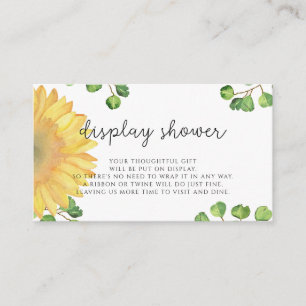 Watercolor sunflower Display shower Enclosure Card