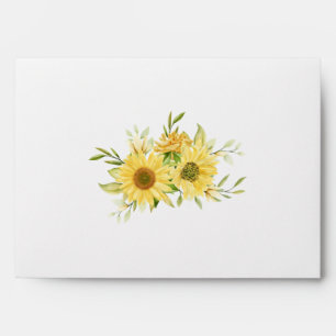 Watercolor Sunflower Envelope