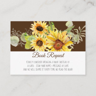 Watercolor Sunflower Fall Book Instead of Card