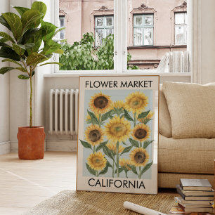 Watercolor Sunflower Flower Market Floral Wall Art