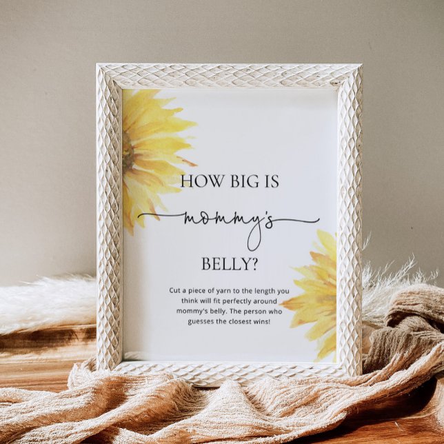 Watercolor sunflower how big is mummy's belly game poster (Creator Uploaded)