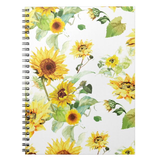 Watercolor Sunflower Notebook (Front)