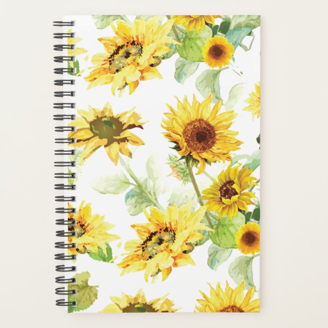 Watercolor Sunflower Planner (Front)
