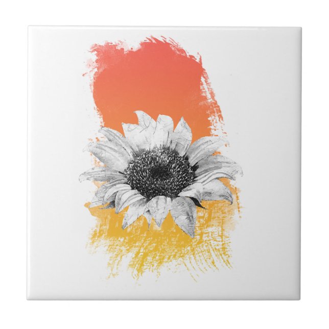 Watercolor Sunflower  Tile (Front)