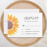 Watercolor Sunflower Wedding