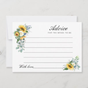 watercolor Sunflowers advice Card
