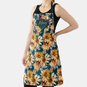 Watercolor Sunflowers Apron