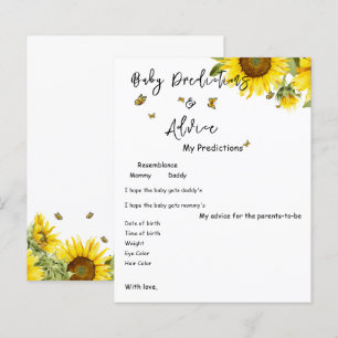 Watercolor Sunflowers & Butterfly Baby Shower Game