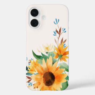 Watercolor Sunflowers iPhone 16 Case