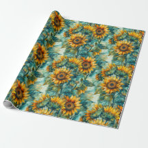 Watercolor Sunflowers (Light)