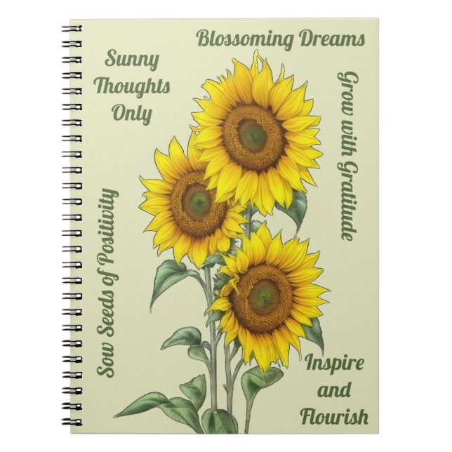 Watercolor Sunflowers Notebook (Front)