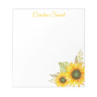 Watercolor Sunflowers Personalised Stationery