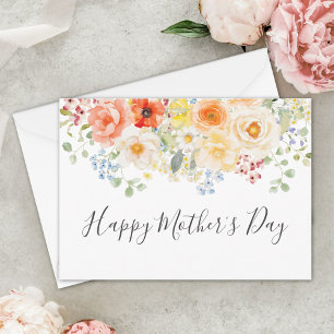 Watercolor Sunny Floral Mother's Day Card