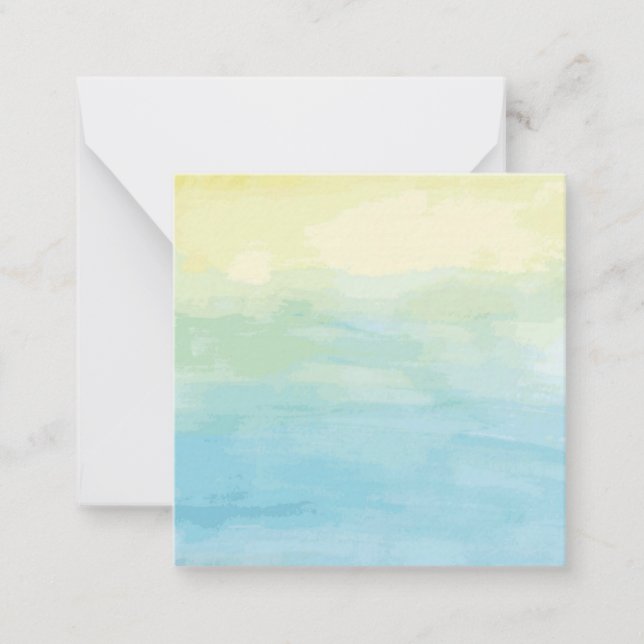 Watercolor Sunset Card (Front)