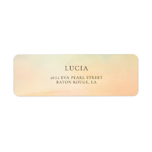 Watercolor Sunset Cloud 9 Bridal Shower Address