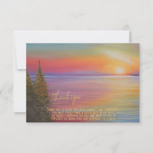 Watercolor sunset customisable card