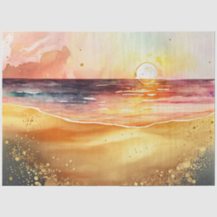 Watercolor Sunset Series Design 15 Tissue Paper