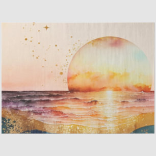 Watercolor Sunset Series Design 5 Tissue Paper