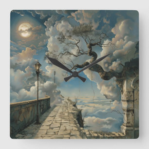 Watercolor Surrealism Wall Clock