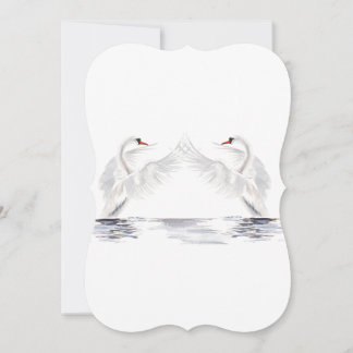 Watercolor Swans Card