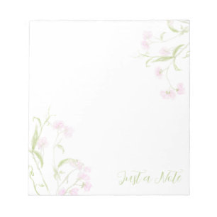 Watercolor Sweet Pea Notepad